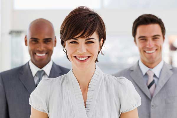 three consultants ready to provide marketing team support