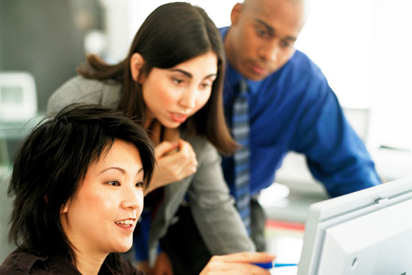 website design team preparing plans for website development